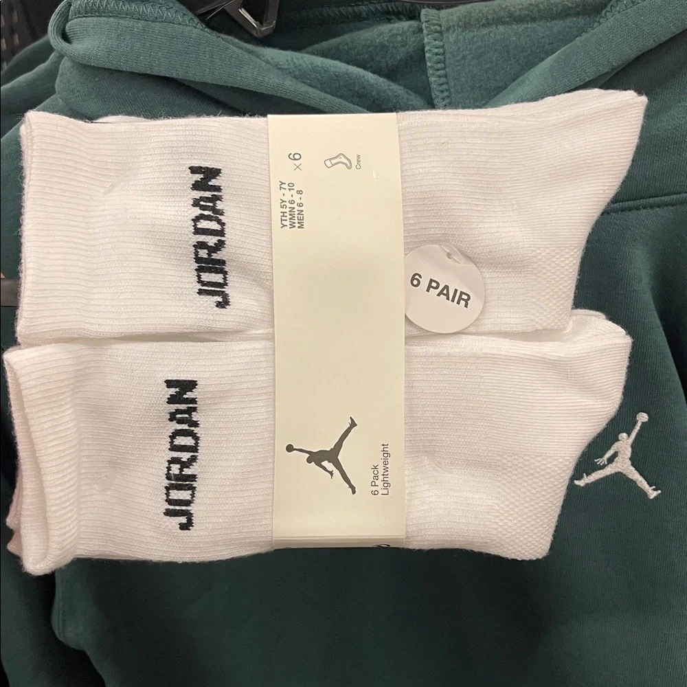 Jordan White Crew Socks 6-Pack JORDAN JUMPMAN CREW Socks  6PK